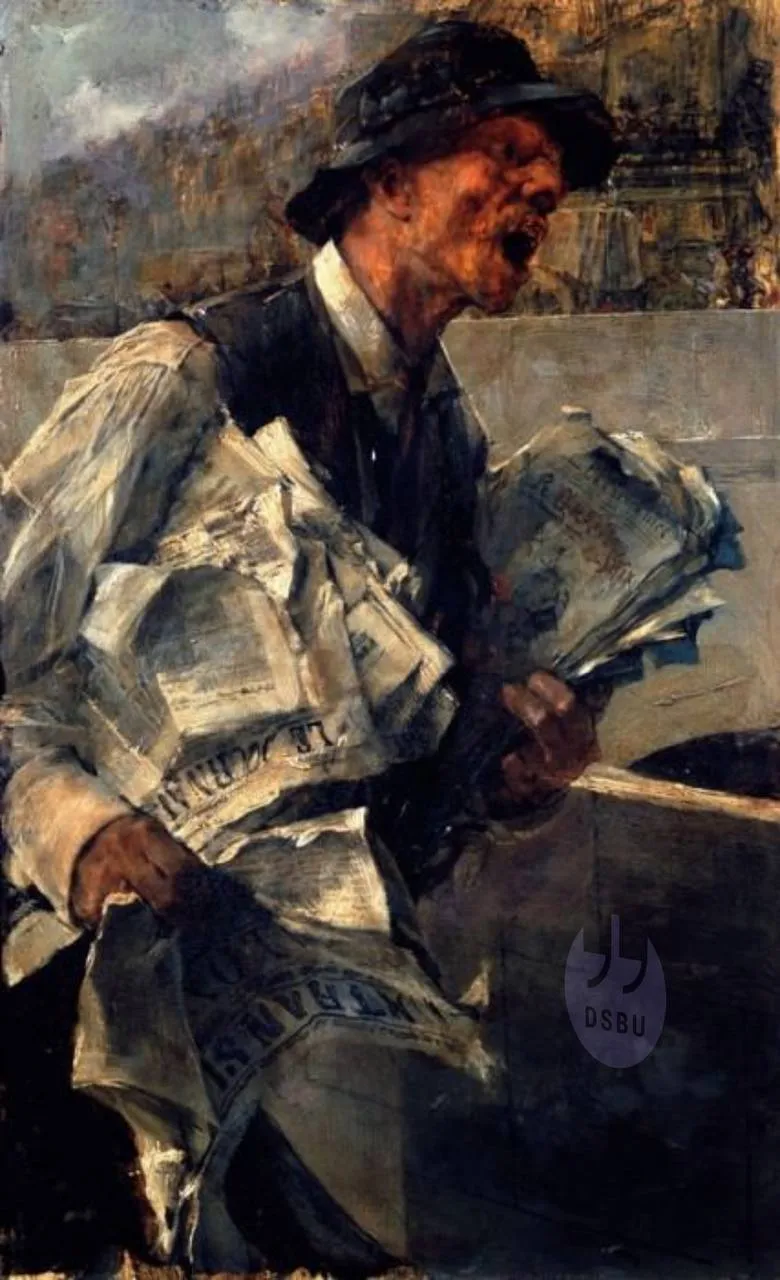 Иллюстрация: Джованни Больдини, 'Продавец газет', ок. 1880