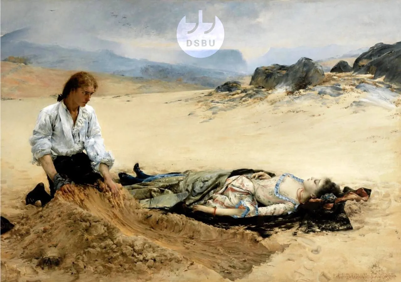 'Погребение Манон Леско' (фр. The Burial of Manon Lescaut), Паскаль Адольф Жан Даньян-Бувре, 1878 году