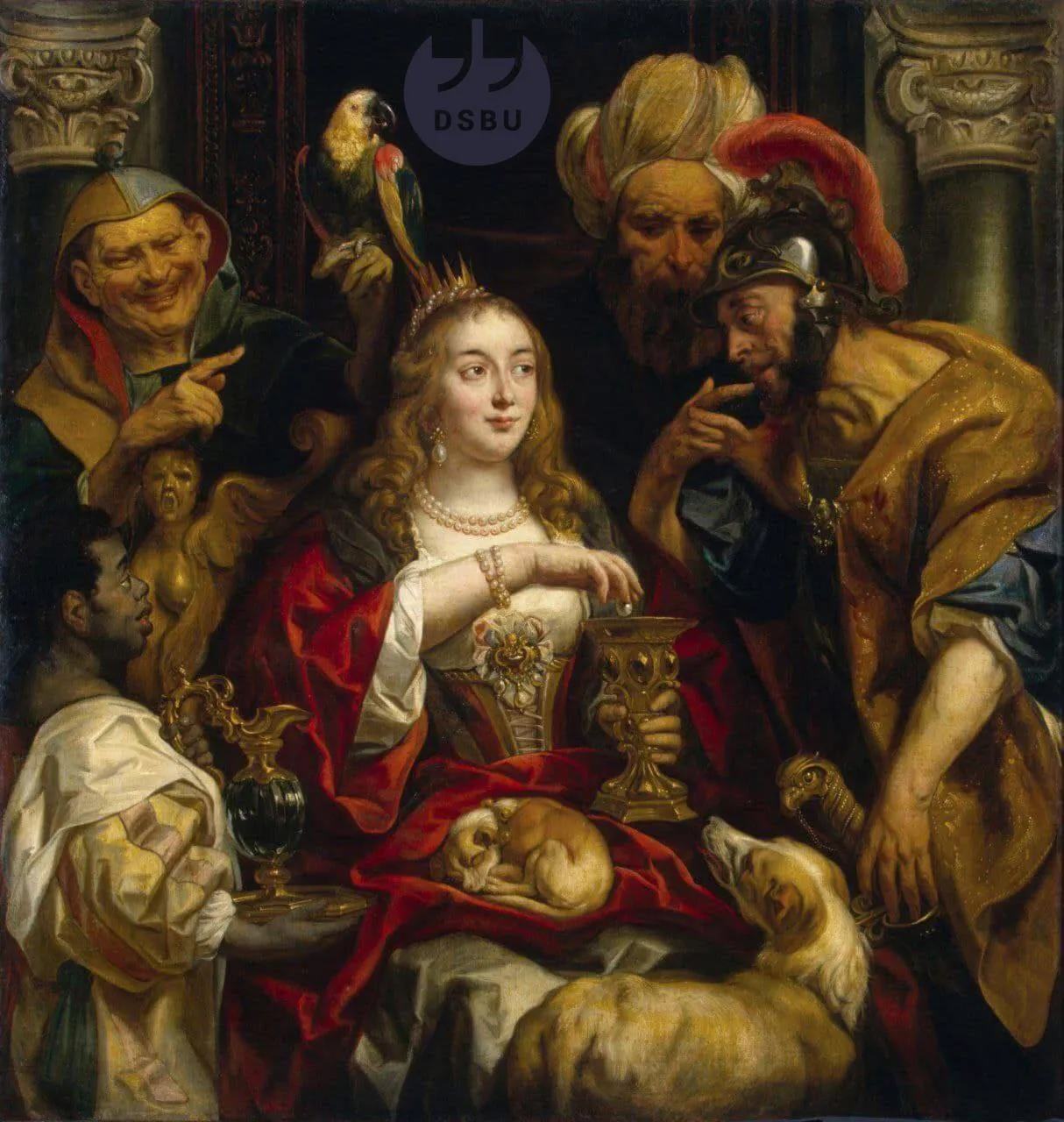 'Пир Клеопатры'. Якоб Йорданс. 1653 год.