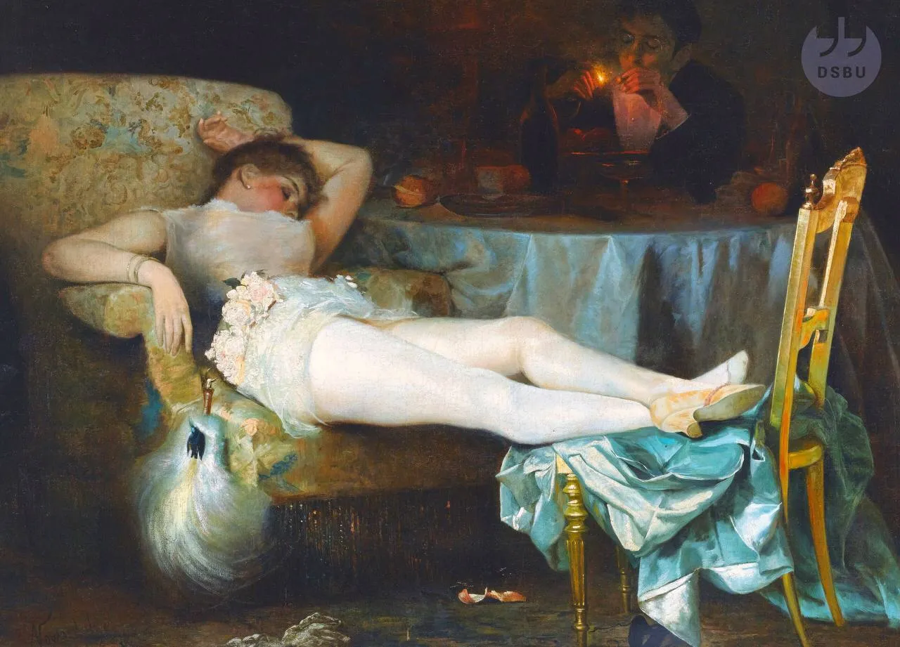 Иллюстрация: А.Н.Новоскольцев,
'После маскарада', 1890